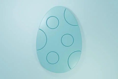 Blue Easter egg icon isolated on blue background. Happy Easter. Minimalism .. Stock Illustration