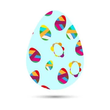 Blue Easter egg Stock Illustration