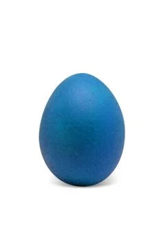 Blue easter egg isolated on white background Stock Photos