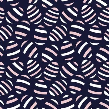 Blue Easter Egg Seamless Pattern Background 스톡 일러스트