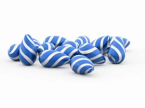 Blue easter eggs concept rendered Stockillustratie