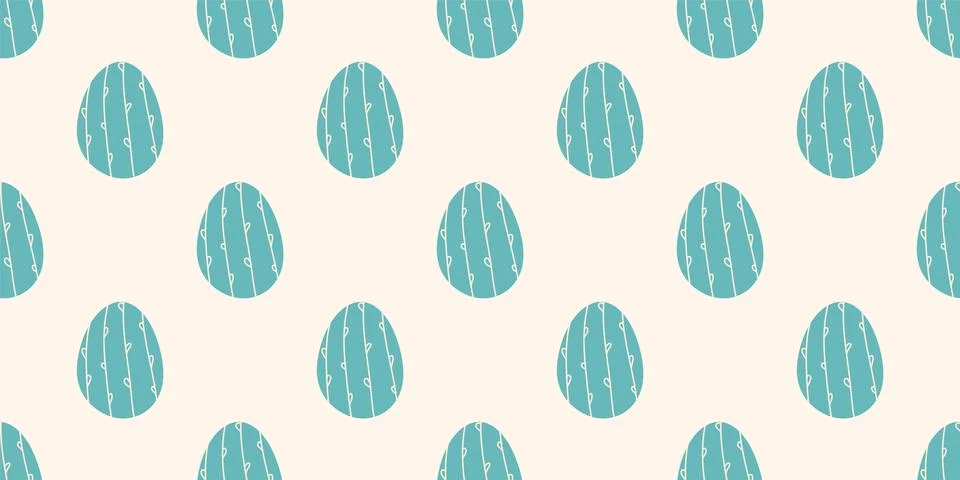 Blue Easter eggs seamless pattern for fabrics, wrapping or wallpapers. Holida Stock Illustration