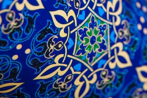 Blue  eastern pattern Stock Photos