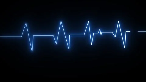 Blue ECG Heartbeat Line Display Stock Footage 332468268