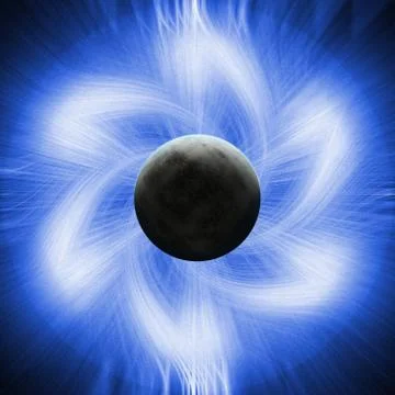 Blue eclipse Stock Illustration