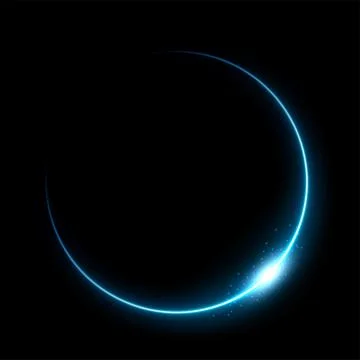 Blue Eclipse, Suitable For Product Advertising, Natural Events, Horror Conc.. Illustrazione stock