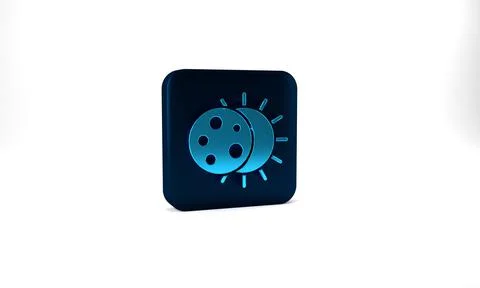 Blue Eclipse of the sun icon isolated on grey background. Total sonar eclipse Stock Illustration