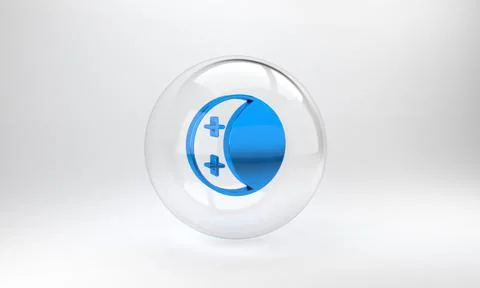 Blue Eclipse of the sun icon isolated on grey background. Total sonar eclipse Illustrazione stock