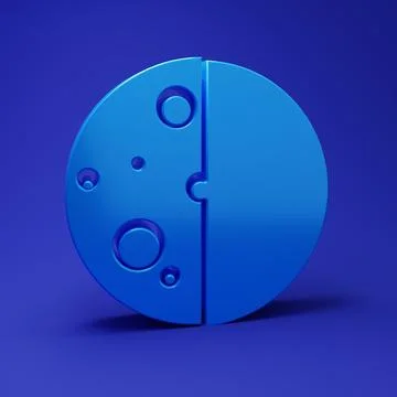 Blue Eclipse of the sun icon isolated on blue background. Total sonar eclip.. Stock Illustration