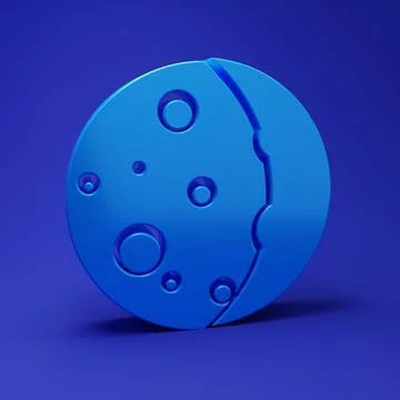 Blue Eclipse of the sun icon isolated on blue background. Total sonar eclip.. Stock Illustration