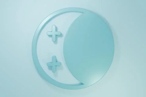 Blue Eclipse of the sun icon isolated on blue background. Total sonar eclip.. Stock Illustration