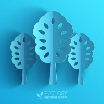 Blue eco neture tree vector illustration background concept Stock Illustration