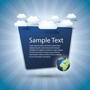 Blue Eco Speech Bubble Concept Stock Illustration