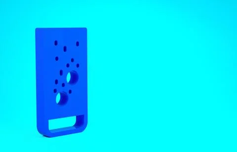 Blue Effervescent aspirin tablets dissolve in a glass of water icon isolated  库存插图