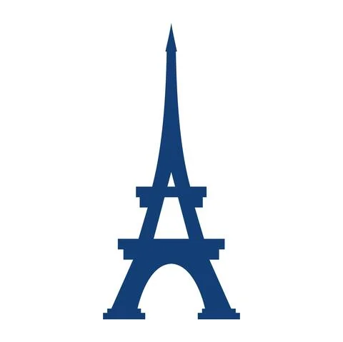 Blue eiffel tower design Ilustração Stock