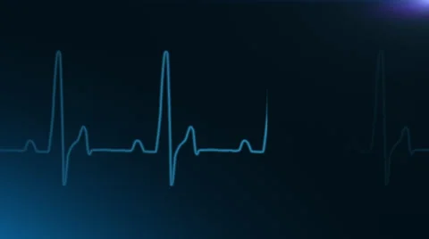 Blue EKG Readout Loop Stock Footage 39375723