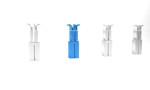 Blue Electric cable icon isolated on white background. Minimalism concept. .. Stock Illustration