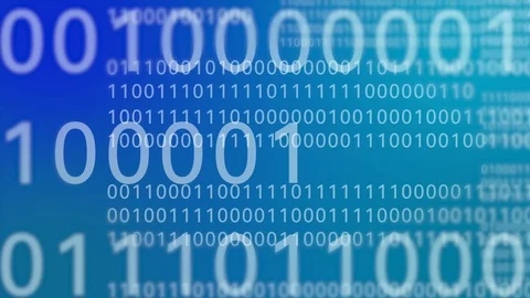 Blue electric light code abstract background Stock Footage 113855938