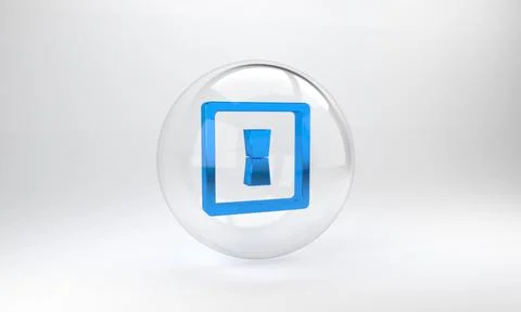Blue Electric light switch icon isolated on grey background. On and Off icon. イラスト素材