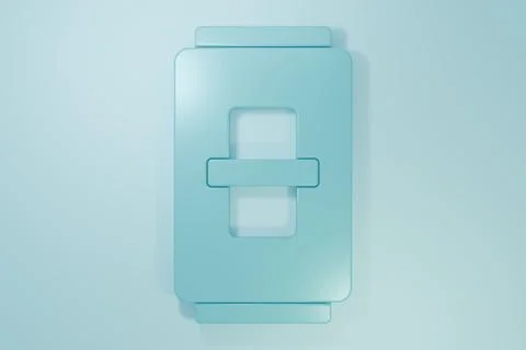 Blue Electric light switch icon isolated on blue background. On and Off ico.. Stock Illustration