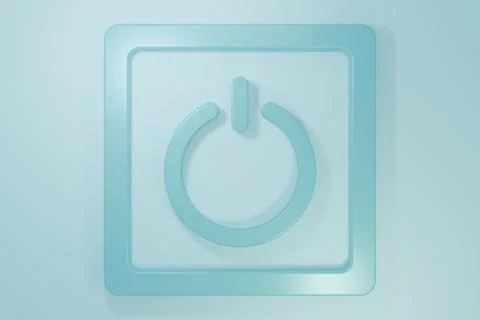 Blue Electric light switch icon isolated on blue background. On and Off ico.. Stock Illustration