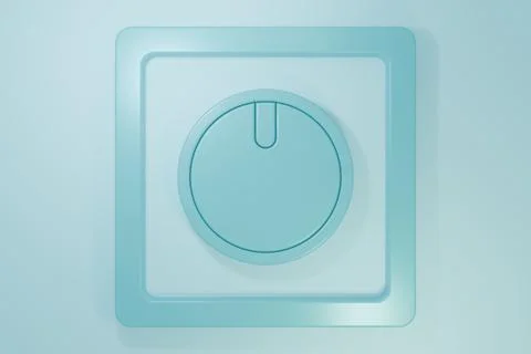 Blue Electric light switch icon isolated on blue background. On and Off ico.. Stock Illustration