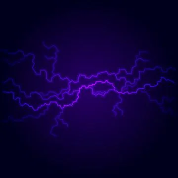Blue Electric Lighting Effect, Abstract Backgrounds. Vector Stock Illustration