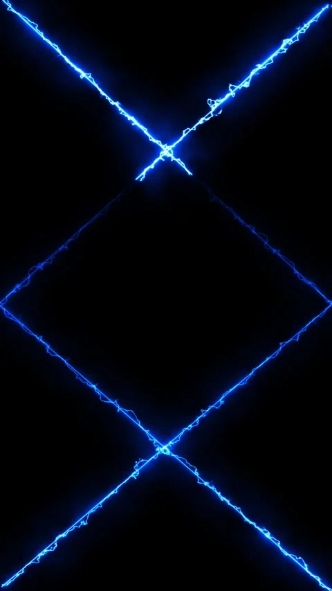 Blue electric lightning x shaped motion. Stockbeeldmateriaal 331898388