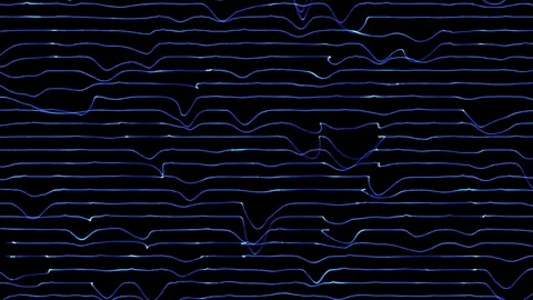 Blue electric lines motion background video Stock Footage 71164418