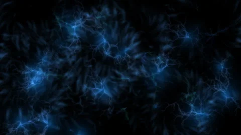 Blue Electric Nebula Background Dark Tones With Soft Light Stock Footage 318623290