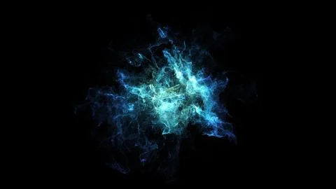 Blue electric plasma glow in sphere ball area. Stockillustratie