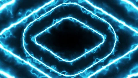 Blue electric shapes VJ loop Stock Footage 89126691