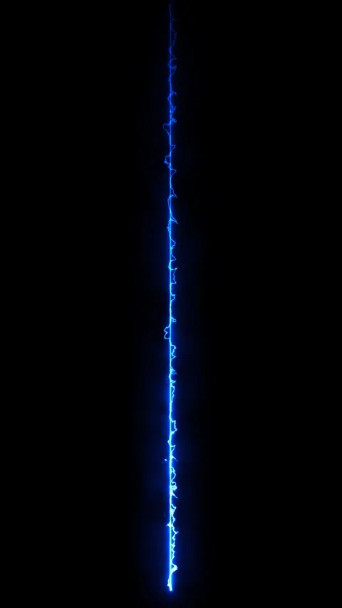 Blue electric spark lightning bolt abstract motion effect on dark canvas. Stockbeeldmateriaal 337711024