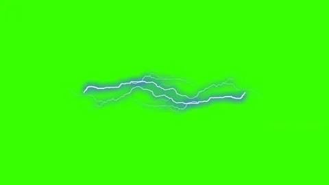 Blue Electrical Lightning Arc Plasma Beam Green Screen Chroma Key Stock Footage 341261635
