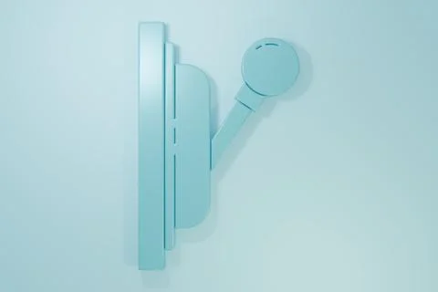 Blue Electrical panel icon isolated on blue background. Switch lever. Minim.. Stock Illustration