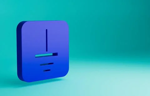 Blue Electrical symbol ground icon isolated on blue background. Protective earth Stock Illustration