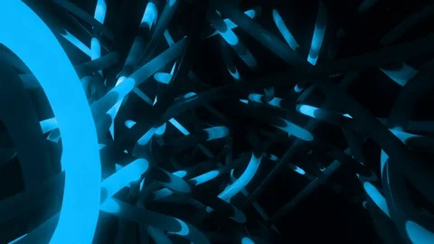 Blue Electricity Tubes Stock Footage 79446655