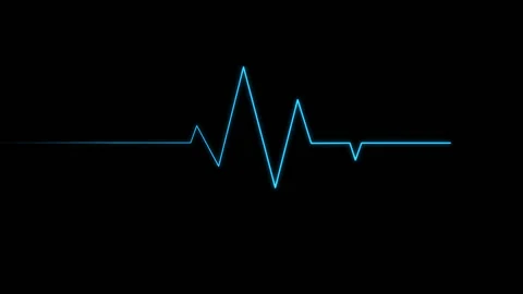 Blue electrocardiogram animation seamless loop Stock Footage 234199356