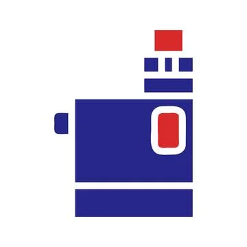 Blue electronic cigarette device with red accent Stockillustratie