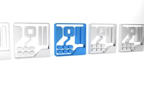 Blue Electronic computer components motherboard digital chip integrated sci.. 스톡 일러스트