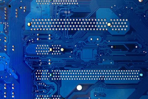 Blue electronics mainboad tech circuit 스톡 사진