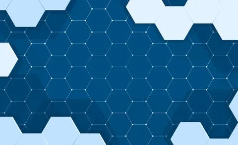 Blue electronics octagon background wallpaper background Stock Illustration