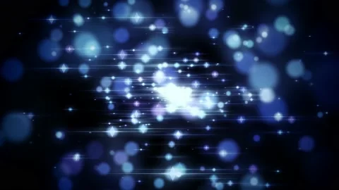 Blue elegant glitter particles flying into the distance animation. Stock Footage 177140920