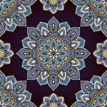 Blue elegant ornament. Stock Illustration