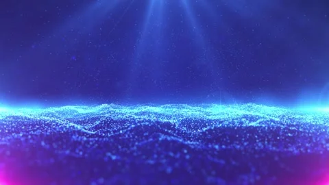 Blue Elegant Particles Wave 動画素材 335906579