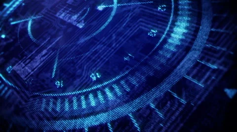 Blue Element.Head up display. Stock Footage 67368587