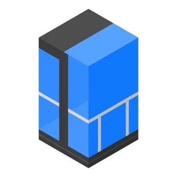 Blue elevator icon, isometric style Stock Illustration