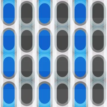Blue ellipse seamless pattern Stock Illustration