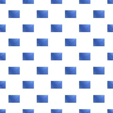 Blue email envelope pattern seamless repeating background Stock Illustration