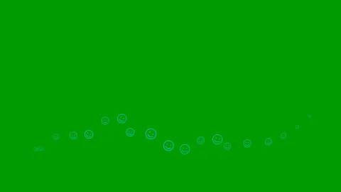 Blue emoticons wave green Stock Footage 228947360
